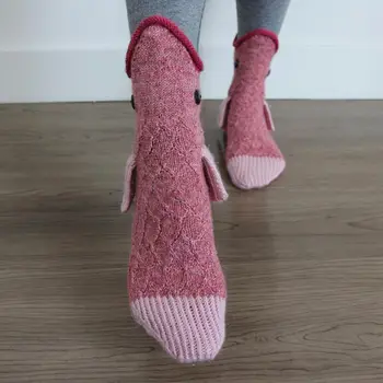 Božićne Čarape Poklon nositelji Riba Čarape Mlem Čarape-Хамелеоны Kukičane Čarape za životinje Smiješne Čudan Glup Kukičane Čarape s manžetama