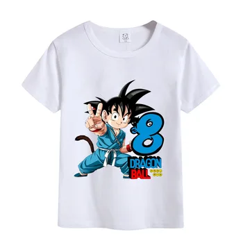 Dragon Ball Za male dječake na Dan rođenja Majica Dječja ljetna хлопковая majica sa po cijeloj površini Anime Crtani film Vrhovima Dječje Casual odjeća poklon