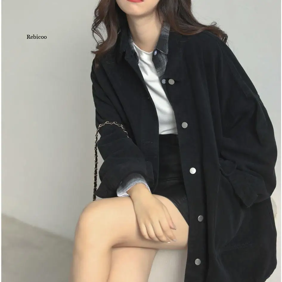 Traper jakna s dugim rukavima Korejski verzija Novog jakne Za studentice Univerzalni slobodna bluza Klasicni Traper jakna Za žene Slika  1