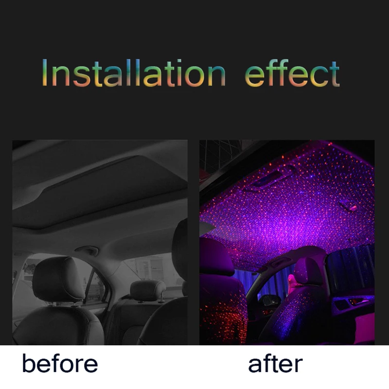Star noćna Svjetla na krovu vozila Unutarnja dekorativna rasvjeta USB LED laserski projektor za Mini One Cooper R50 R52 R53 R55 R56 R60 R61 PAC Slika  5