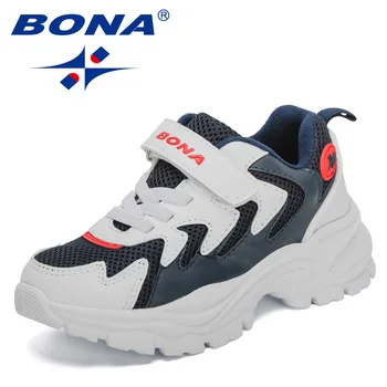 BONA 2021 Novi dizajneri Sportska obuća Dječja Obuća za trčanje Cipele za hodanje Dječaci Prozračna mekani potplat Svakodnevne lagane tenisice i Cipele za djevojčice