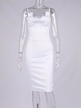 Haljina s атласным korzet NewAsia na trake sa sjemenkama Push-up sa postavom 2 sloja na munje Midi i Maksi haljina Seksi ljetno haljina za žene 2021