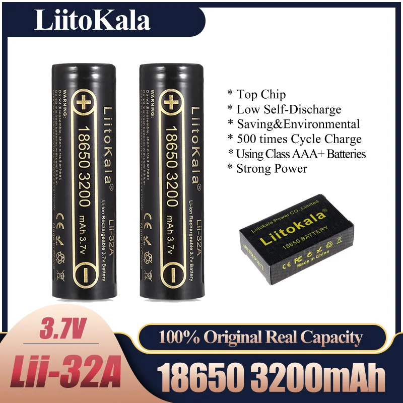 HK LiitoKala Lii-32A 3,7 U 18650 3200 mah za MH1 10A litij-ionska Baterija 18650 Baterija za e-BICIKL Električni uravnoteženi Slika  1