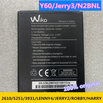 Originalna Baterija Kapaciteta od 2500 mah Za Wiko 2610 / 5251 / 3931 / ЛЕННИ4 / ДЖЕРРИ2 Jerry 2 / ROBBIE / HARRY / Y60 / Джерри3 Jerry 3/ N2BNL