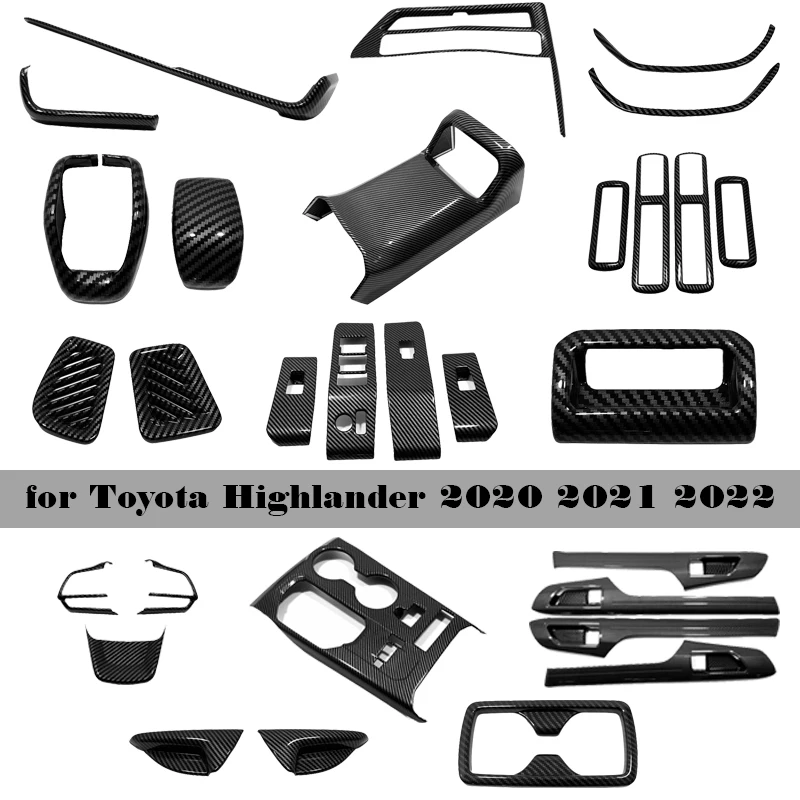 Unutrašnjost automobila Toyota Highlander Kluger 2021 2022 Ručka Glave Mjenjača Naljepnice Razvodne Letvice Stakla Prekidač Ukrasni Poklopac Slika  3