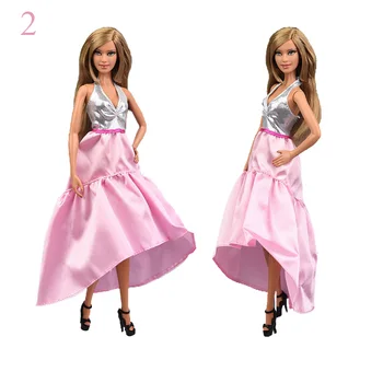 1 Compl. Haljina za Barbie Moderan haljinu bez rukava s otvorenim leđima i dugim šljokicama, suptilna svakodnevno večernja haljina s Ribljim repom, Odjeću za Barbie lutka Ken, dar