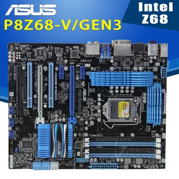 LGA 1155 Matična ploča Asus P8Z68-V/GEN3 Core i7 i5 i3 32 GB DDR3 PCI-E 3,0 USB3.0 DVI Stolni procesor Intel Z68 Placa-Mãe 1155 ATX Novi
