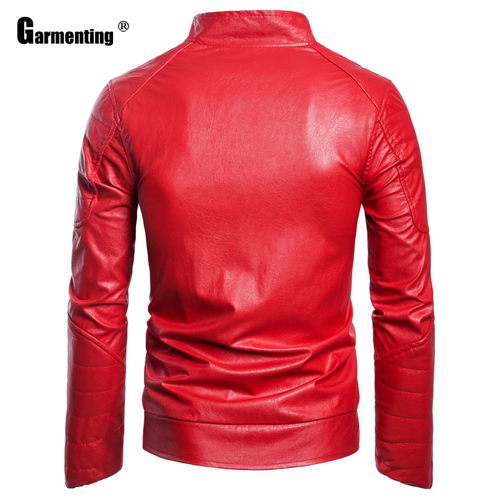 Plus Veličina Muška jakna od umjetne kože za Proljeće moto jakne u engleskom stilu, odjeća od umjetne kože Jesenski muška odjeća 2021 Slika  5