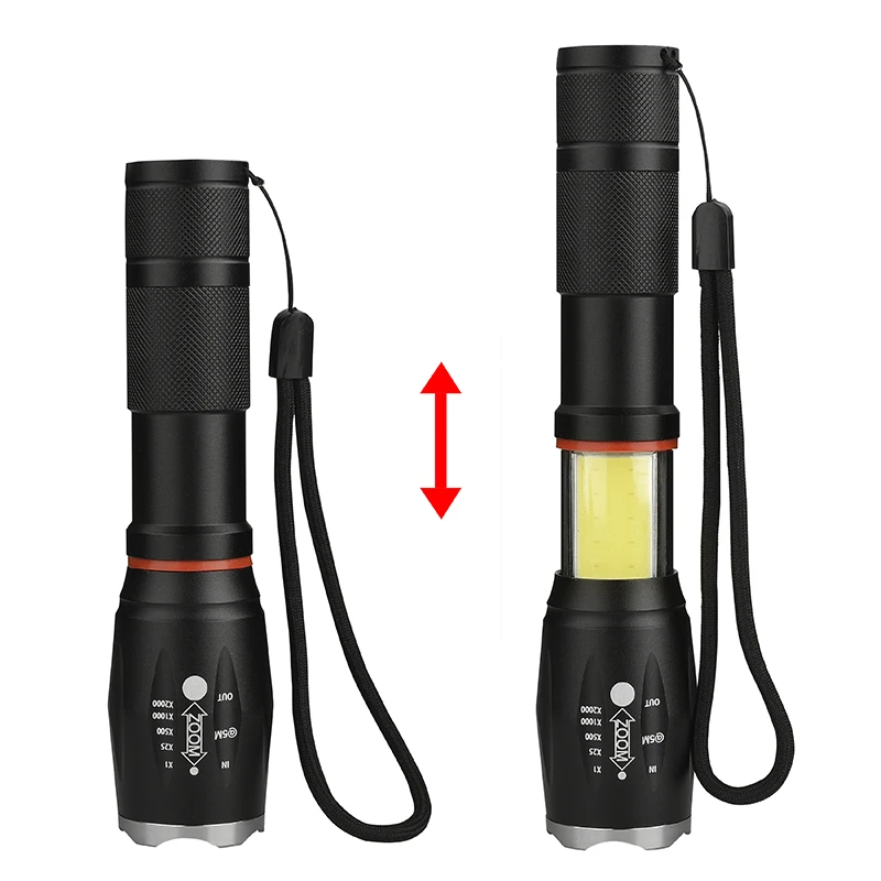 XM-L2 U3 T6 COB Led Svjetiljka Baklja Snaga 18650 ili Baterija AAA Zoom Vodootporan Lampa Lampa za Lov, Biciklizam Kamp Svjetlo Slika  2