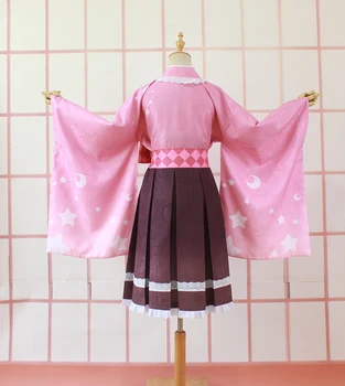 [Prilagođeno] Vtuber Hololive Химэмори Mjesec Kimono Uniforma Cosplay Odijelo za stranke na Noć vještica Odjeću Za žene 2021 NOVI