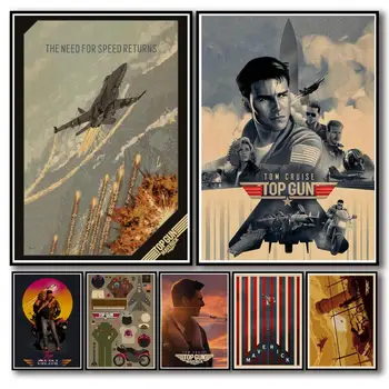 14 Dizajna Film Top Gun Kraftpaper Poster Umjetnička Djela Neobična Naljepnica Zid za Cafe Bara A3