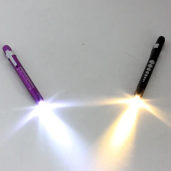 Taktička Pen Mini Svjetiljka Medicinski Prijenosna Svjetiljka Led Laserski Pokazivač Za Nošenje Svijetlo Žuto Svjetlo Bolnica Aluminijska Legura AAA