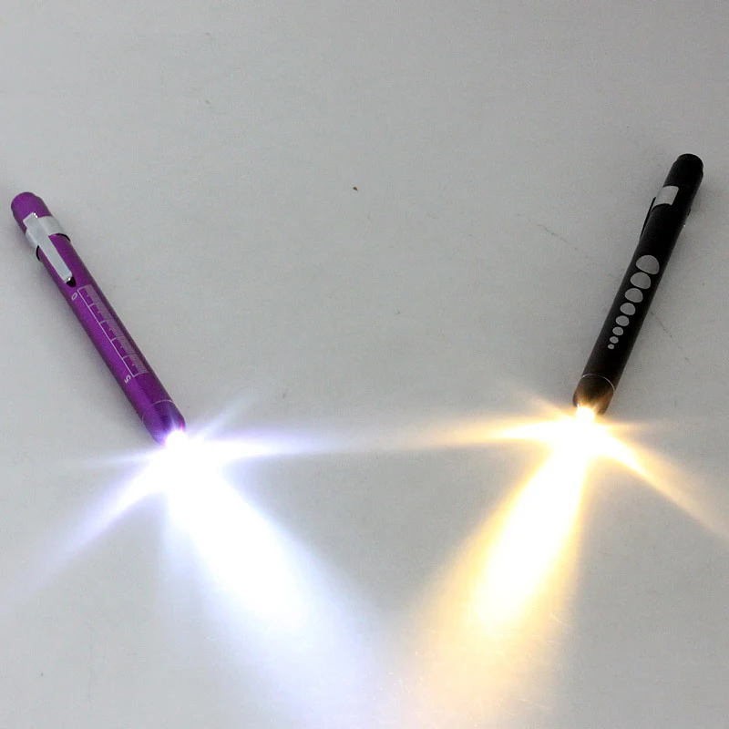Taktička Pen Mini Svjetiljka Medicinski Prijenosna Svjetiljka Led Laserski Pokazivač Za Nošenje Svijetlo Žuto Svjetlo Bolnica Aluminijska Legura AAA Slika  0
