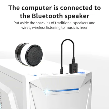 2 U 1 Bežične Bluetooth 5.0 Adapter Prijemnik, USB Bluetooth Odašiljač Stereo Audio Adapter Za Slušalice za TV Zvučnik Komplet za Automobil