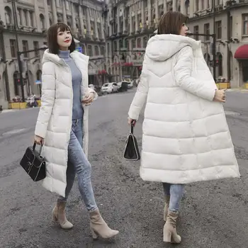 2021 Zima Plus Size Žene dolje jakna-postavljena jakna Novi Stil Monotono jakna-postavljena jakna Утолщенная toplo mladih jakna Srednje dobi