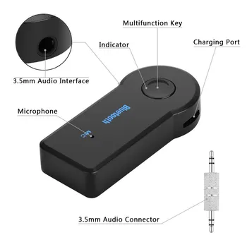 Bežični Bluetooth Prijemnik Predajnik Adapter 3.5mm Priključak Za slušanje Glazbe Audio Aux A2dp Za Slušalice Prijemnik za telefoniranje bez korištenja ruku
