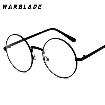 Warblade okrugle naočale za botaničare prozirne leće unisex zlatne okrugle naočale u metalnom ivicom optičkih za muškarce i žene okvira za naočale, lažni naočale