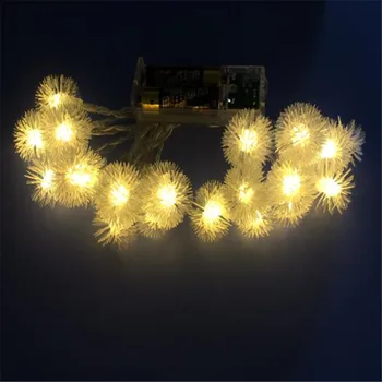 3 M 20 led krzneni Ball Nizove Svjetiljki s baterijskim Napajanjem Vanjska Rasvjeta Za Božićni domjenak Svadbena dekoracija Luminaria