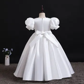 Bijela haljina za djevojčice, Dječje djeveruša haljina za djevojčice, Dječje duga haljina Princeza Večeri vjenčanicu za Krštenje 6 8 10 12 godina
