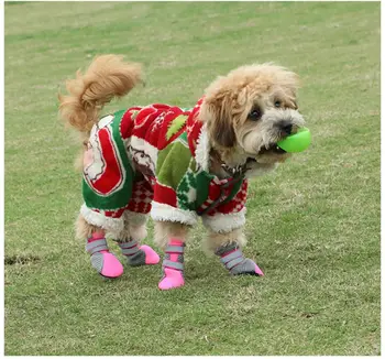 Novi pas Prozračna cipele za pse protiv klizanja čizme za kućne ljubimce Zaštita kandži Reflektirajuće trake Pas Blage prozračna nadvoji cipele