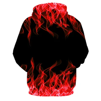 2021 Nova Boja majica s kapuljačom s plamenom 3D Majica Za muškarce/žene s kapuljačom Осеннее i zimski kaput muška odjeća zabavna jakna zelene veste