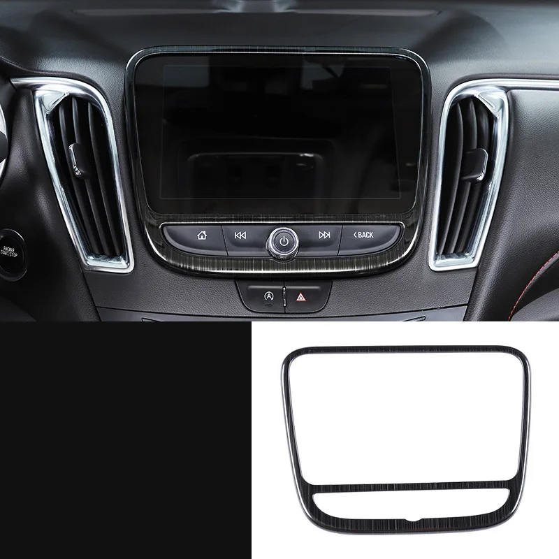 Ploča Središnjoj Konzoli Vozila od Nehrđajućeg Čelika Okvir Zaslona Gps Ukrasi za Chevrolet Malibu 2016 2017 2018 2019 2020 2021 Stil Slika  2