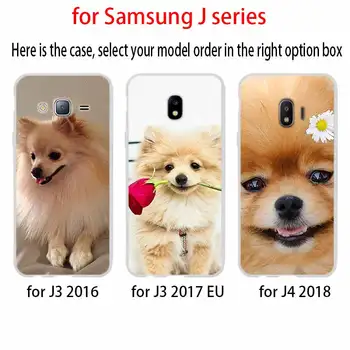 Torbica za telefon Torbica za pomeranians pasa sa tipografski plakat za Coque Samsung Galaxy J4 J6 J7 J8 2018 Plus J3 J5 J7 Prime Pro 2016 2017