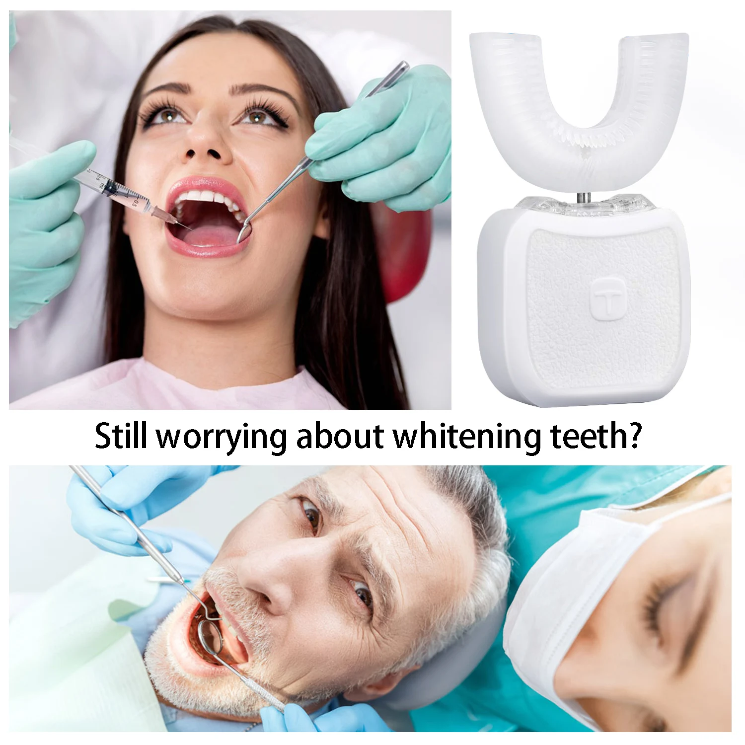 Automatsko Zvučna četkica za zube U USB Punjenje Intelektualno IPX7 Vodootporan Ultrazvučno Električna Četkica za zube Za oralnu Njegu i Izbjeljivanje Zubi Slika  5