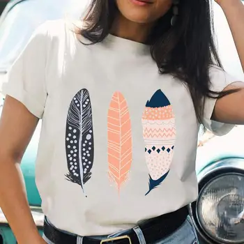 Žene Crtani Pero Vintage Novi Stil Slatka Majica Obična Ženska Ispis Ženska Grafička Moda Majica okruglog izreza t-Shirt