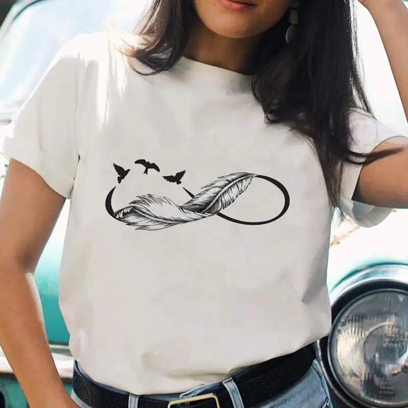 Žene Crtani Pero Vintage Novi Stil Slatka Majica Obična Ženska Ispis Ženska Grafička Moda Majica okruglog izreza t-Shirt Slika  1