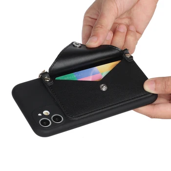 Torbicu s remenom za kartice KISSCASE za iPhone 11 Pro Max SE 2020 X XS XR Max 6 6s 7 8 Plus 12 Silikon remen za torbice