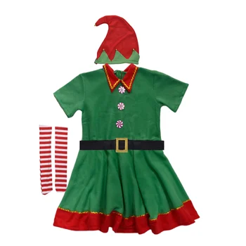 Novi Zeleni Božić Odijelo Pixie Haljina Pixie za Roditelje i djecu Odrasli, Djeca i Muškarci I Žene Odjeća Maske Odijelo za Božićni domjenak