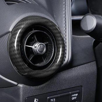 ABS Mat/Karbonskih Vlakana Za Mazda CX-3 CX3-2018 Središnja Konzola Izlazna Prsten Poklopac Klima uređaja Završiti u Kanalu 3 kom.