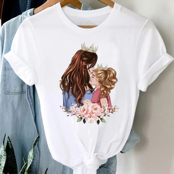 Majice Ženske prugasta Dječaci Draga Mama Crown mama, Mama Ženska modna odjeća Moderan majica Top Dama s po cijeloj površini Ljetna majica t-Shirt