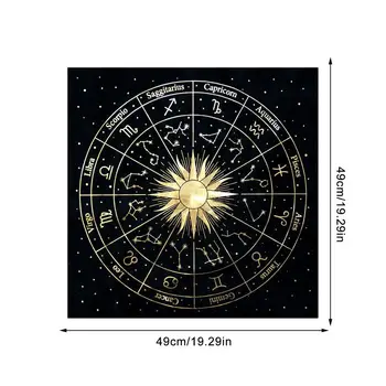 Astrolab Stolnjak Tarot 12 Zviježđa Tarot Karta Stolnjak Gatanje Алтарная Tkanina Za Oltar Ангелариум Astrologija Je Proročanstvo