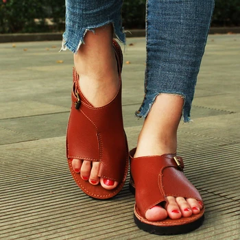 Ženske sandale 2021 Ljetne otvorene plaže sandale-japanke Ravnici trendi sandale-gladijatori Ženske cipele na ravnim potplatima Svakodnevni ženske cipele