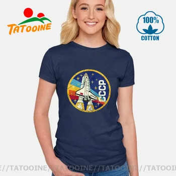 3D Zabavna majica SSSR-CCCP Casual majica Ženska 2020 Sovjetskog saveza, Rusija je Prostor majica Top Majica Amblem Raketnog space shuttle V01T-Košulja