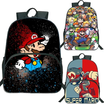 Ruksak Mario Bros Dječji Anime Školske torbe za dječake i djevojčice Mochila Dječji crtić Početna torba za knjige Adolescencija ruksak za prijenosno računalo