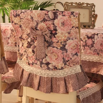 Europa Poliester tkanina tkanina navlake za stolice jastuci stolovi i stolice komplet navlake za stolice selo cvjetne čipke tkanina set stolnjaka A1