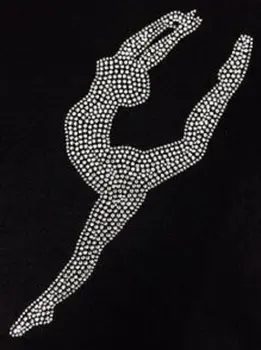 2 kom./lot Plesačica flexible Gorski kristal Glačalo na t-shirt Dizajn vruće utvrđivanju vještački dijamant motiv dizajn željeza na čipu prijenos dizajn