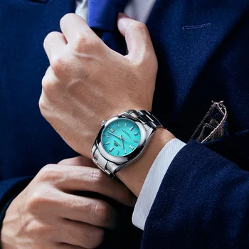 Dizajn PAGANI Oyster Vječni serija PAULAREIS Mehanički muški satovi su Vodootporni sjajni Sat od nehrđajućeg čelika Luksuzni satovi