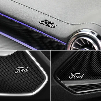 4 kom. Auto 3D metalni aluminij audio krase Naljepnice s logotipom sustava za Ford Focus, Fiesta ranger mondeo univerzalni auto oprema