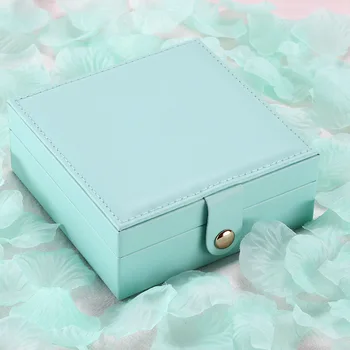 Jednoslojni Pu jednostavan kutije za čuvanje nakita kreativno prijenosni kovčeg za nakit, naušnice, prstenje mala kutija za nakit