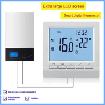 ME83 Plinski Kotao Termostat Zidne ploče za Štednjak Intelektualni Digitalni LCD zaslon S kontroliranom Temperaturom Programabilni Regulator Temperature