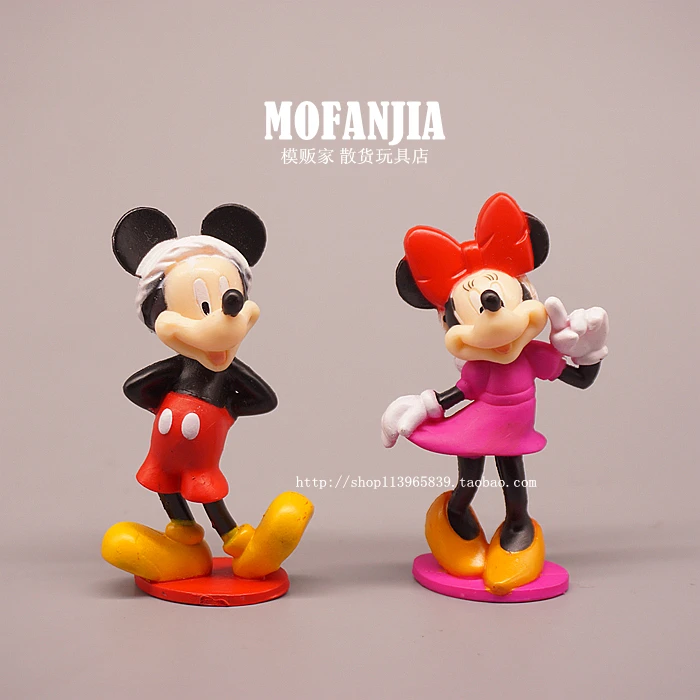 Figurice iz Disney crtića S Božića Mickey Mouse Minnie Mouse 2 kom. torta Dekoracija Dekoracija Stola Figurica Model Igračku Dječji dar Slika  0