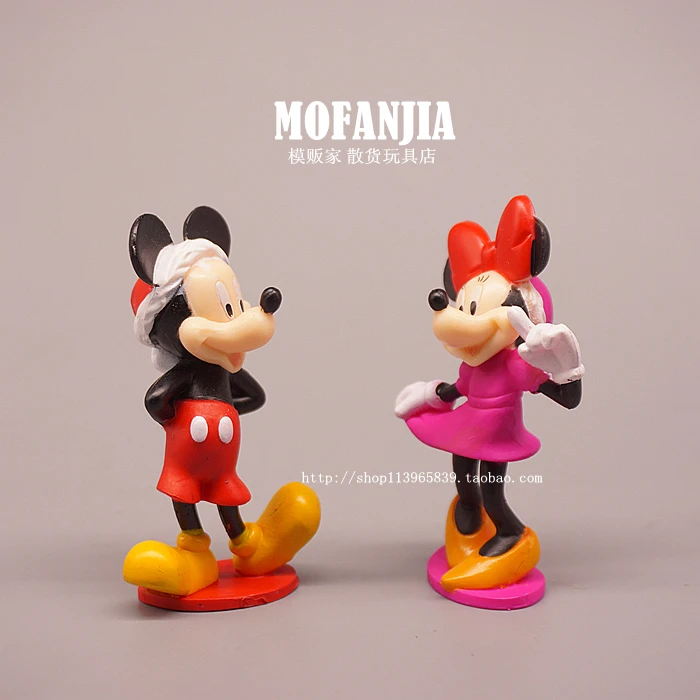 Figurice iz Disney crtića S Božića Mickey Mouse Minnie Mouse 2 kom. torta Dekoracija Dekoracija Stola Figurica Model Igračku Dječji dar Slika  1