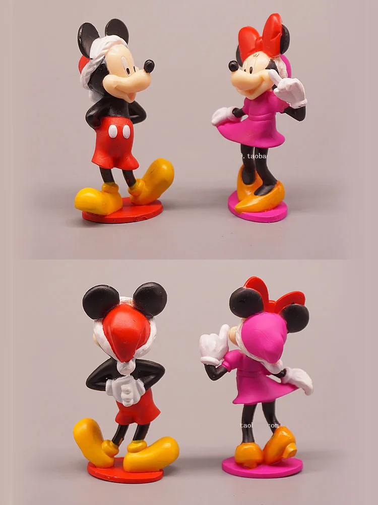 Figurice iz Disney crtića S Božića Mickey Mouse Minnie Mouse 2 kom. torta Dekoracija Dekoracija Stola Figurica Model Igračku Dječji dar Slika  2