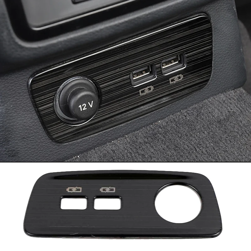 Za Audi Q3 F3 2019 2020 Pribor Okvir naslona za ruke Vozila Stražnji Izlaz Klima uređaja Poklopac Kućišta Završiti Unutarnje Letvice USB-Ploča Slika  3