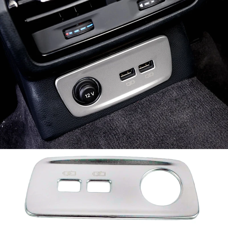 Za Audi Q3 F3 2019 2020 Pribor Okvir naslona za ruke Vozila Stražnji Izlaz Klima uređaja Poklopac Kućišta Završiti Unutarnje Letvice USB-Ploča Slika  5
