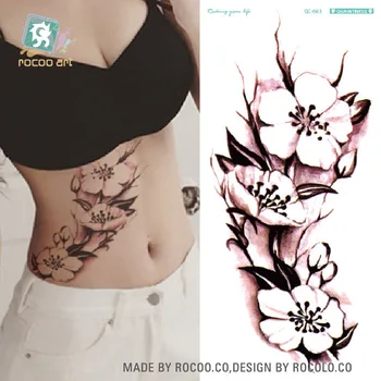 Vodootporan Seksi make up Body Art Privremeni Tattoo Naljepnice Kineska Orhideja Prijenos Vode lažne tetovaže Flash-Tetovaža za djevojčice
